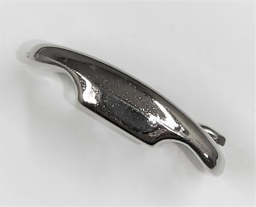 (DSR2) Doppelstegschnalle Rundkanten mit 13mm Durchlassbreite (bis 15mm) silber vernickelt