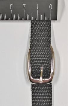 (DSR2) Doppelstegschnalle Rundkanten mit 13mm Durchlassbreite (bis 15mm) silber vernickelt