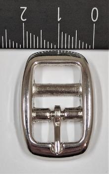 (DSR2) Doppelstegschnalle Rundkanten mit 13mm Durchlassbreite (bis 15mm) silber vernickelt