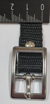(DS4) Doppelstegschnalle eckig mit 15,5mm Durchlassbreite silber verchromt