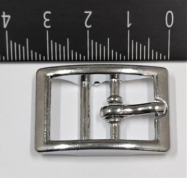 (DS4) Doppelstegschnalle eckig mit 15,5mm Durchlassbreite silber verchromt