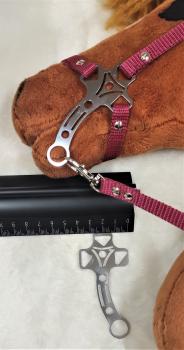 (HM-E-Typ1-K)  Hackamore - "Dreiecksform" klein für HH ab A5 bis A4 + 1 Paar = 2 Stück - aus V2A Edelstahl  hochglanzpoliert