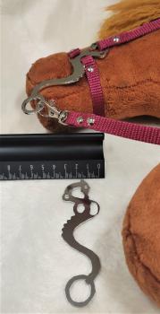(HM-E1-Drache) Hackamore - "Drache" für HH ab A5 bis A4+ / 1 Paar = 2 Stück aus V2A Edelstahl  hochglanzpoliert