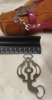 (HM-E1-Western) Hackamore - "Western for HH from A5 to A4+ / 1 pair = 2 pieces made of V2A stainless steel