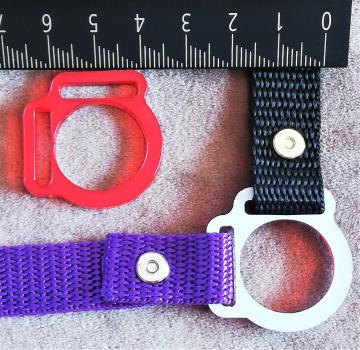 (HR-3) 2s halter ring 17mm centre - Colour : (please choose) 1 pair - made of Plexiglas® XT - lasered