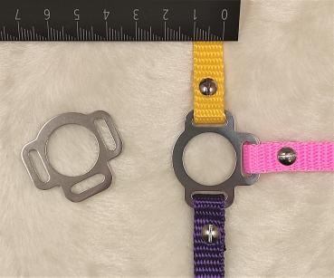1 pair of stainless steel halter rings 3x 12mm slot highly polished