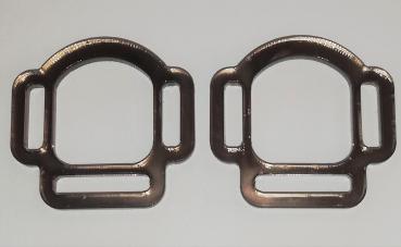 (HR10) 3er Halfterring 12 / 17mm halbrund - Farbe : (bitte auswählen) 1 Paar - aus Plexiglas® XT  - gelasert