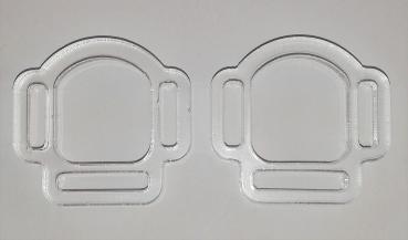 (HR10) 3er Halfterring 12 / 17mm halbrund - Farbe : (bitte auswählen) 1 Paar - aus Plexiglas® XT  - gelasert