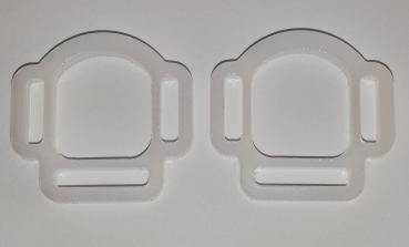(HR10) 3er Halfterring 12 / 17mm halbrund - Farbe : (bitte auswählen) 1 Paar - aus Plexiglas® XT  - gelasert