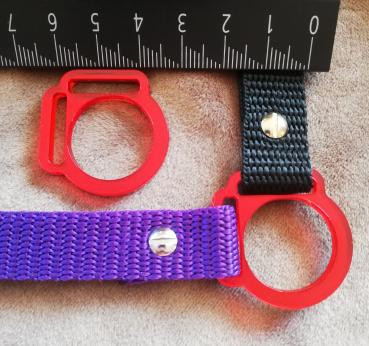 (HR-4) 2s halter ring 17mm from the centre - Colour : (please choose) 1 pair - made of Plexiglas® XT - lasered