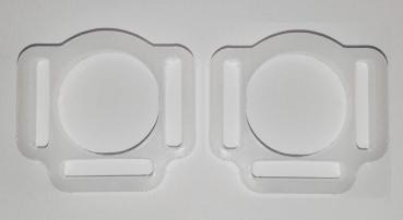 (HR7) 3er Halfterring 17mm rund - Farbe : (bitte auswählen) 1 Paar - aus Plexiglas® XT  - gelasert