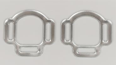 (HR-8) 3s halter ring 12mm half round - Colour : (please choose) 1 pair - made of Plexiglas® XT - lasered