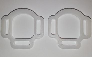 (HR-8) 3s halter ring 12mm half round - Colour : (please choose) 1 pair - made of Plexiglas® XT - lasered