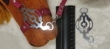 (HM-E1-Western) Hackamore - "Western for HH from A5 to A4+ / 1 pair = 2 pieces made of V2A stainless steel