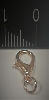 (K10) Mini Karabinerhaken mit Ring offen gold
