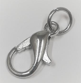 (K9) Mini Snap Hook with ring open silver