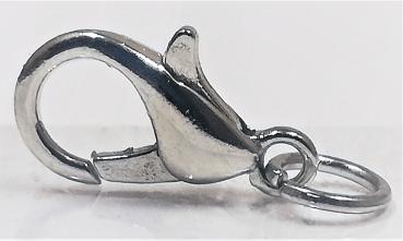 (K9) Mini Snap Hook with ring open silver