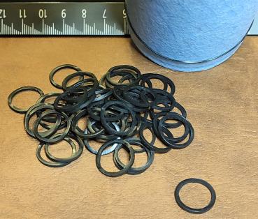 (MG2) - 50 Stück Mähnengummis schwarz - dünn Made in Germany