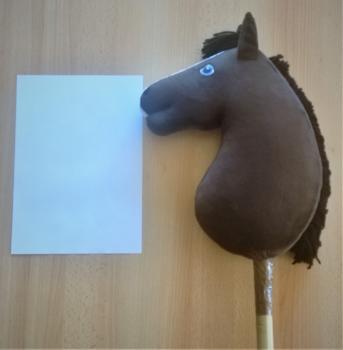 Deutsches Reitpony "Nelly" Größe (A4+) mit Stock - mit 100% Füllung + Zubehör Unikat - gebraucht - Ursprung : aus Deutschland  (Verkauf im Auftrag / Provisionsverkauf )