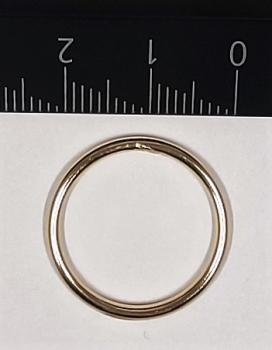 Round ring / O-ring gold-plated AØ 21.8 mm IØ 18.3 mm Item no.: RR13