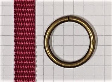 Round ring / O-ring bronzed AØ 25.8 mm IØ 19.8 mm Item no.: RR23