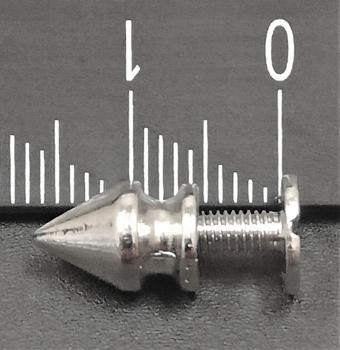 (SN4) Schraubniete kurz spitz Stahl silber vernickelt Ø 7 x 11 mm