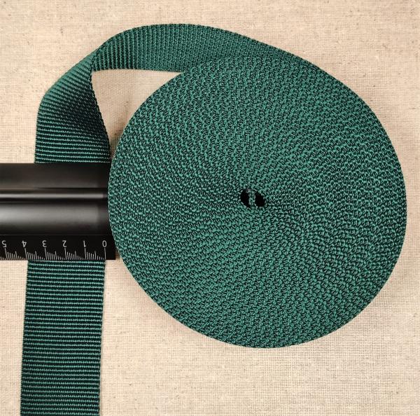 40mm PP webbing strap Colour: dark green Quantity per unit : 1 meters