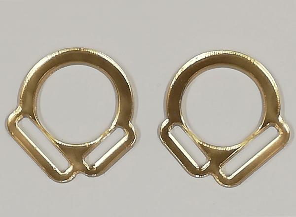 (HR-G5) 2s halter ring 12mm / 17mm from the centre - GOLD 1 pair - made of Plexiglas® XT - lasered