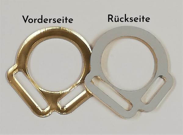 (HR-G5) 2s halter ring 12mm / 17mm from the centre - GOLD 1 pair - made of Plexiglas® XT - lasered