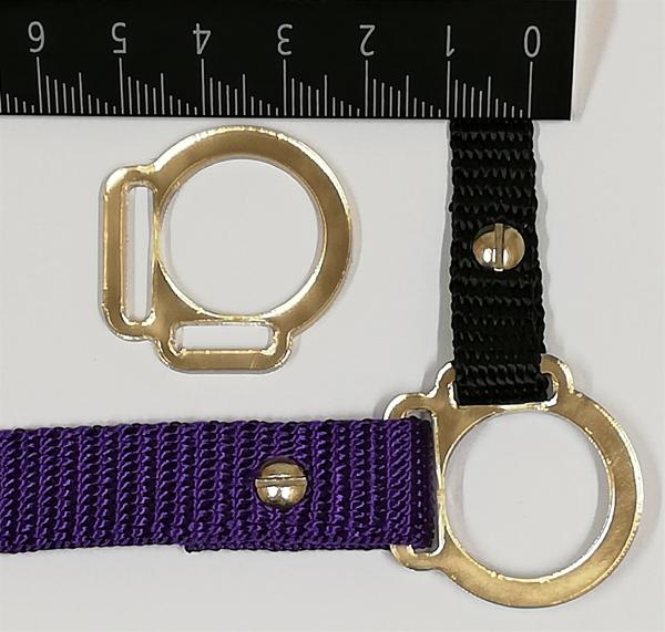 (HR-G5) 2s halter ring 12mm / 17mm from the centre - GOLD 1 pair - made of Plexiglas® XT - lasered