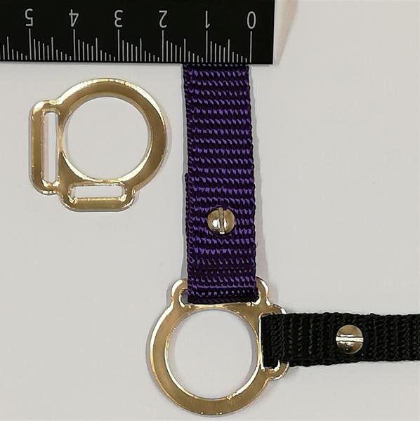 (HR-G5) 2s halter ring 12mm / 17mm from the centre - GOLD 1 pair - made of Plexiglas® XT - lasered
