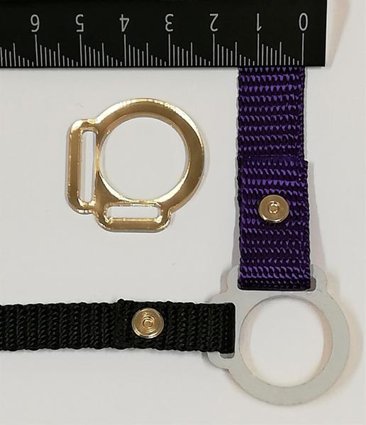 (HR-G5) 2s halter ring 12mm / 17mm from the centre - GOLD 1 pair - made of Plexiglas® XT - lasered
