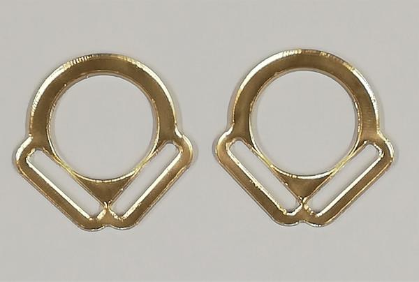 (HR-G4) 2er Halfterring 17mm aus der Mitte - GOLD 1 Paar - aus Plexiglas® XT  - gelasert