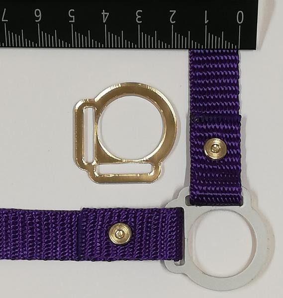 (HR-G4) 2er Halfterring 17mm aus der Mitte - GOLD 1 Paar - aus Plexiglas® XT  - gelasert