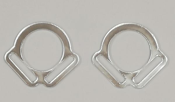 (HR-S3) 2s halter ring 17mm centre - SILVER 1 pair - made of Plexiglas® XT - lasered
