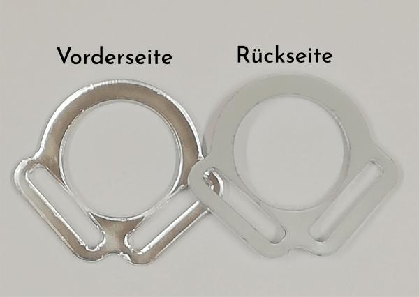 (HR-S3) 2s halter ring 17mm centre - SILVER 1 pair - made of Plexiglas® XT - lasered