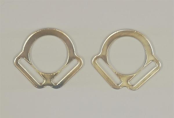 (HR-G3) 2er Halfterring 17mm mittig - GOLD 1 Paar - aus Plexiglas® XT  - gelasert
