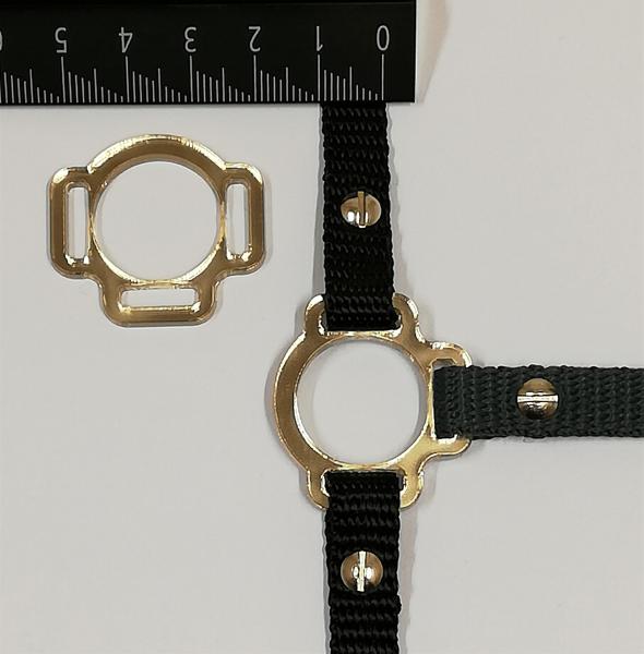 (HR-G11) 3s halter ring 12mm round - GOLD 1 pair - made of Plexiglas® XT - lasered