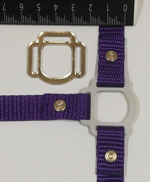(HR-G14) 3s halter ring 17mm half round - GOLD 1 pair - made of Plexiglas® XT - lasered