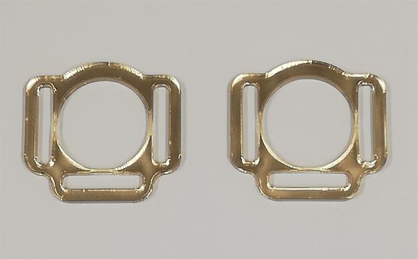 (HR-G12) 3s halter ring 17mm round - GOLD 1 pair - made of Plexiglas® XT - lasered