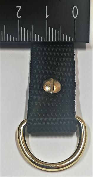 (DR4) 1 piece D-Ring  Inside 16 x 12mm - Ø 2.75 mm steel gold plated brass