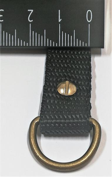 (DR6) 1 piece D-Ring  Inside 16 x 12mm - Ø 2.75 mm steel color : bronze