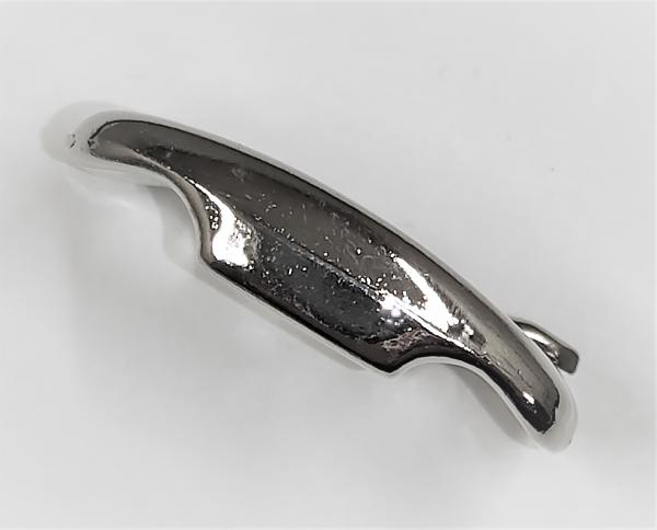 (DSR2) Doppelstegschnalle Rundkanten mit 13mm Durchlassbreite (bis 15mm) silber vernickelt