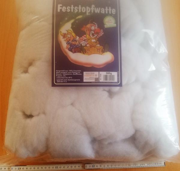 Feststopf Füllwatte 1kg Beutel - formstabil Farbe: weiß HobbyBest