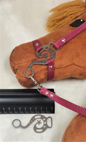 (HM-E1-Barock) Hackamore - "Baroque" for HH from A5 to A4+ / 1 pair = 2 pieces made of V2A stainless steel  highly polished