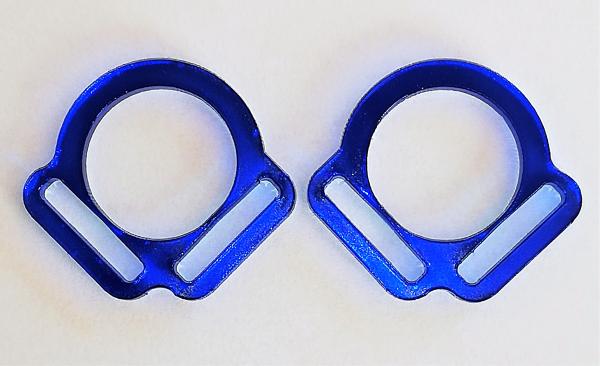 (HR-3) 2s halter ring 17mm centre - Colour : (please choose) 1 pair - made of Plexiglas® XT - lasered
