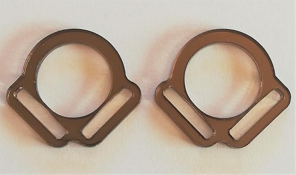 (HR-3) 2s halter ring 17mm centre - Colour : (please choose) 1 pair - made of Plexiglas® XT - lasered