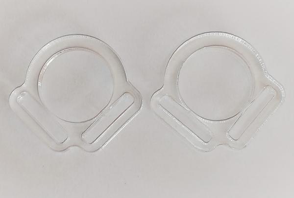 (HR-3) 2s halter ring 17mm centre - Colour : (please choose) 1 pair - made of Plexiglas® XT - lasered