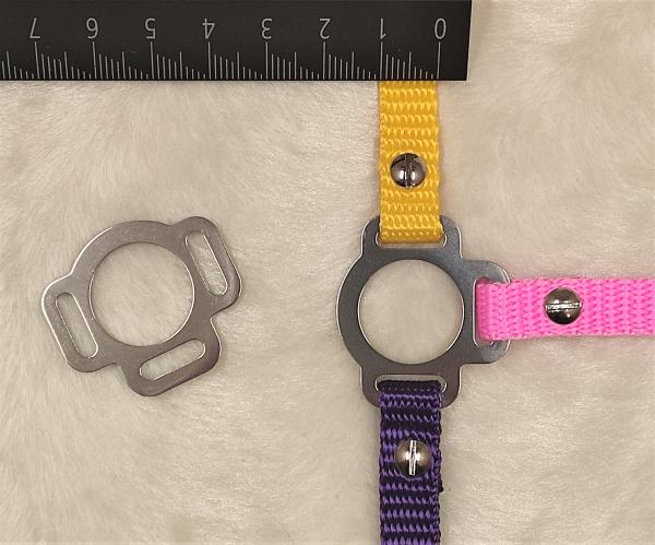 1 pair of stainless steel halter rings 3x 12mm slot highly polished