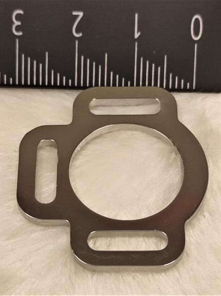 1 pair of stainless steel halter rings 3x 12mm slot highly polished